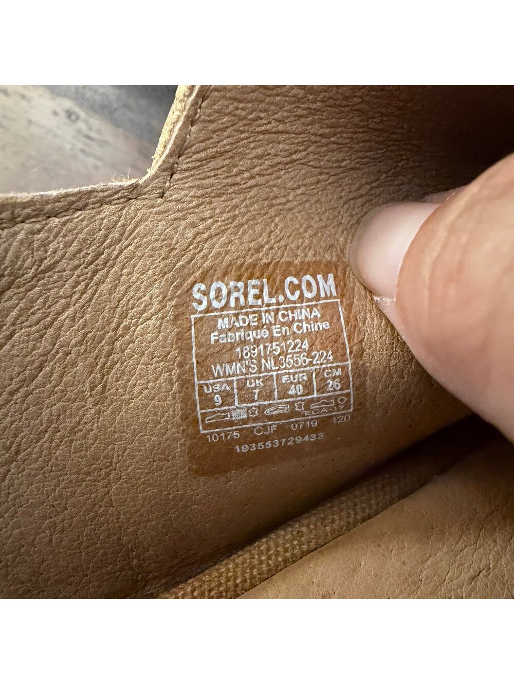 Sorel Joanie II Leather Wedge Platform Sandals Camel Brown Women's Size 9 - Picture 6 of 6